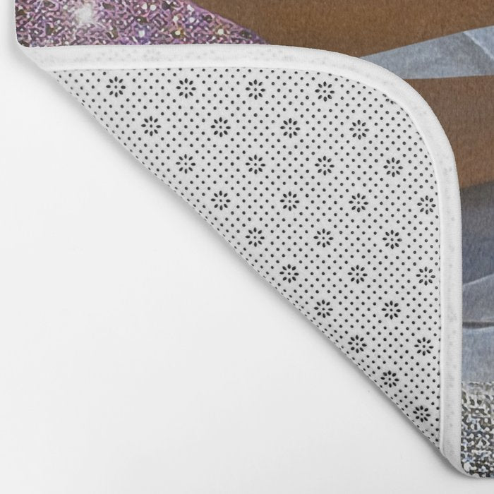 SUMMER TIME - digital collage art work by Yana potter, glitter art. Relax and chill summer vibes.  Bath Mat Gallery Image 2