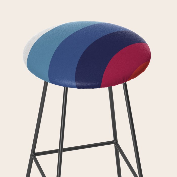 Retro Sunset Wave Vibes Stool Gallery Image 2
