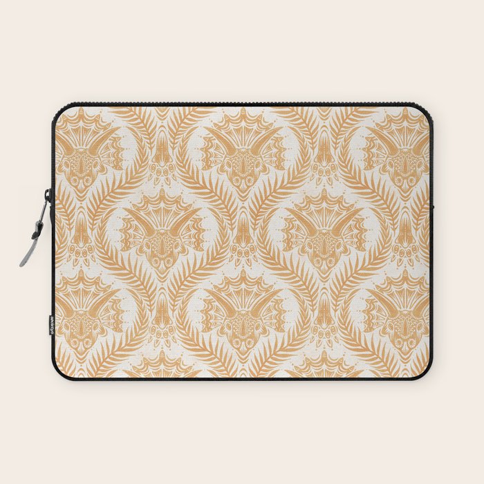 Triceratops Damask - Golden Laptop Sleeve Gallery Image 1