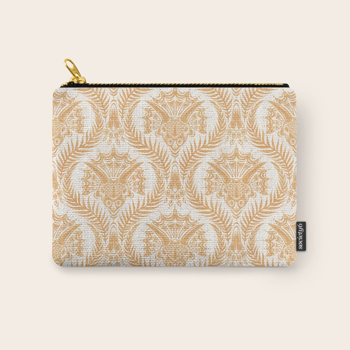Triceratops Damask - Golden Carry All Pouch Gallery Image 1