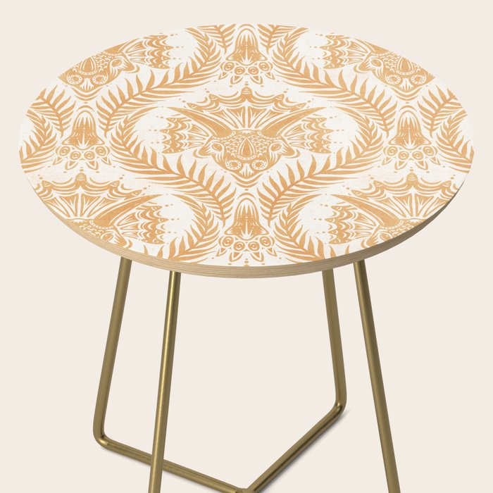 Triceratops Damask - Golden Side Table Gallery Image 2