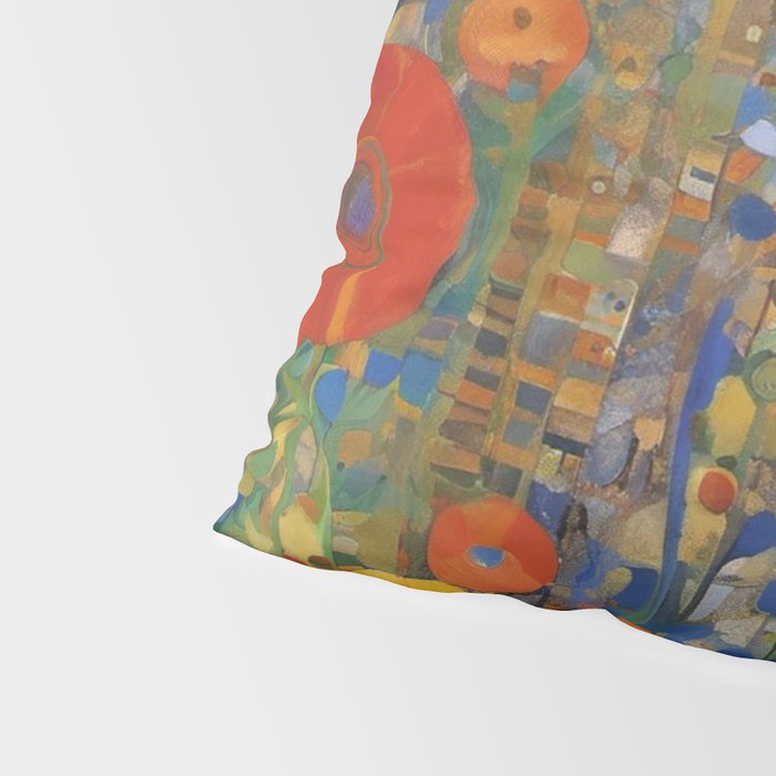 Garden with Colorful Abstract Flowers Pillow Sham Gallery Image 4