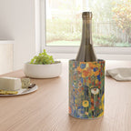 Garden with Colorful Abstract Flowers Wine Chiller Gallery Image 4