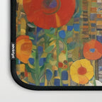 Garden with Colorful Abstract Flowers Laptop Sleeve Gallery Image 3