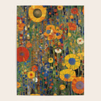 Garden with Colorful Abstract Flowers Poster Gallery Image 4