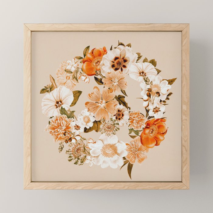 Botanica Peace sign - bohemian Mini Art Print Gallery Image 1