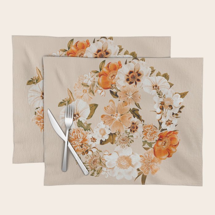 Botanica Peace sign - bohemian Placemat Gallery Image 1