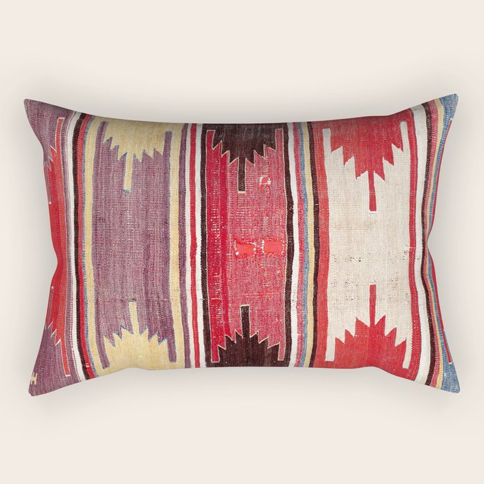 Nevsehir Cappadocian Central Anatolian Kilim Print Rectangular Pillow Gallery Image 1