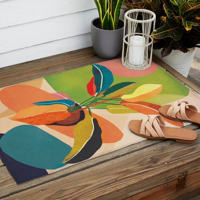 Colorful Branching Out 37 Outdoor Rug Gallery Image 2