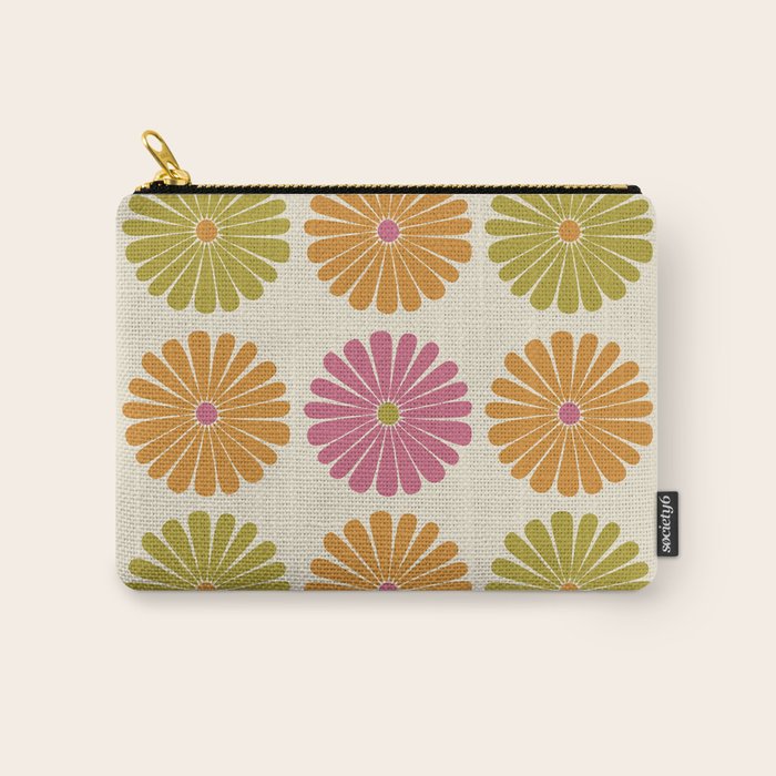 Retro Summer Daisies VIII Carry All Pouch Gallery Image 1