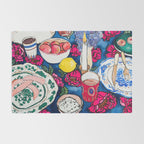Friendsgiving Floral Tablescape Painting Rug Gallery Image 2