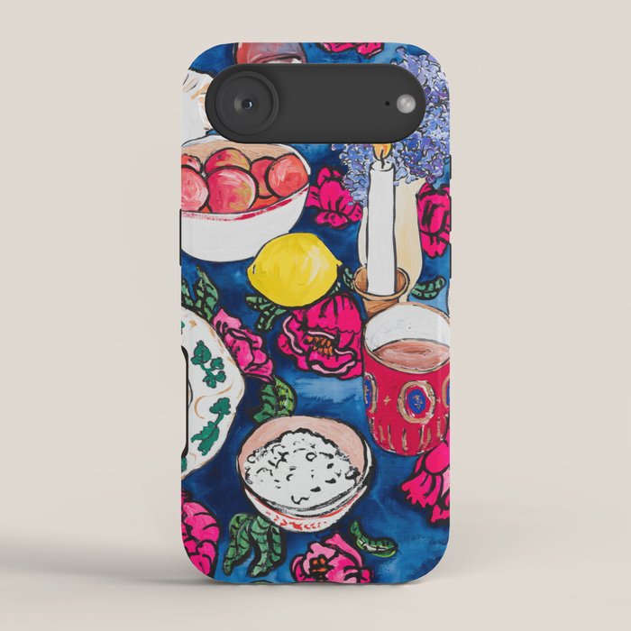 Friendsgiving Floral Tablescape Painting iPhone Case Gallery Image 2