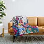 Friendsgiving Floral Tablescape Painting Throw Blanket Gallery Image 1