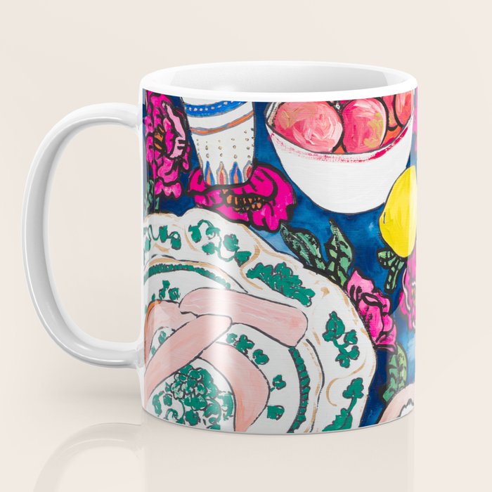 Friendsgiving Floral Tablescape Painting Coffee Mug Gallery Image 3