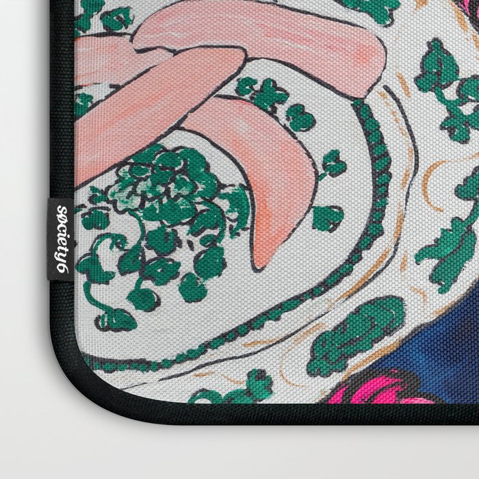 Friendsgiving Floral Tablescape Painting Laptop Sleeve Gallery Image 3