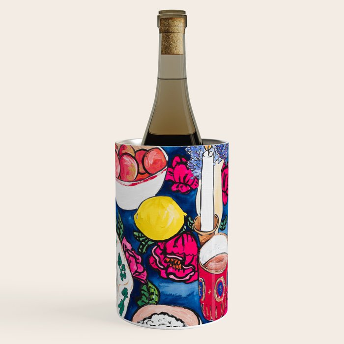 Friendsgiving Floral Tablescape Painting Wine Chiller Gallery Image 1