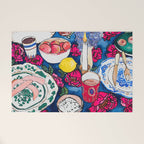 Friendsgiving Floral Tablescape Painting Welcome Mat Gallery Image 1