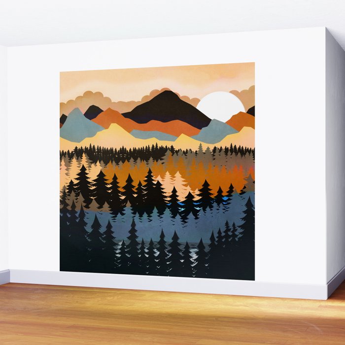 Colors of a Mountain View Wall Mural Gallery Image 2