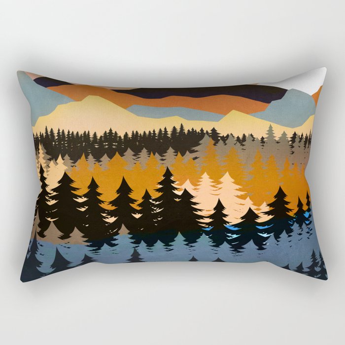 Colors of a Mountain View Rectangular Pillow Gallery Image 2