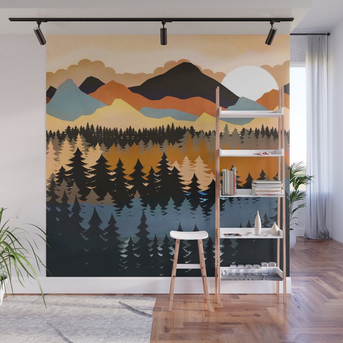 Colors of a Mountain View Wall Mural Gallery Image 1