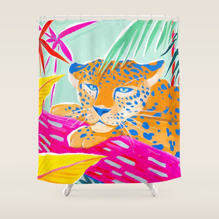 Vibrant Jungle Shower Curtain Gallery Image 1