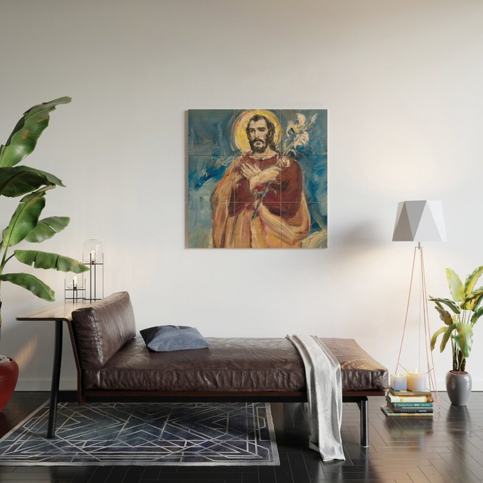 Saint Joseph Wood Wall Art Gallery Image 2