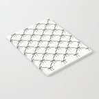 Bows & Ribbons Pattern IV Black and White Notebook Gallery Image 2