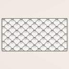Bows & Ribbons Pattern IV Black and White Desk Mat Gallery Image 3
