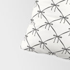 Bows & Ribbons Pattern IV Black and White Pillow Sham Gallery Image 4