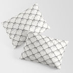 Bows & Ribbons Pattern IV Black and White Pillow Sham Gallery Image 3