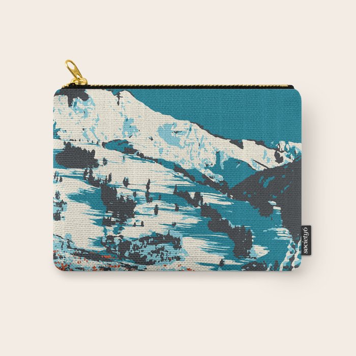 Vintage Ski Aspen Poster Carry All Pouch Gallery Image 1