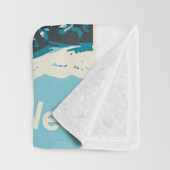 Vintage Ski Aspen Poster Throw Blanket Gallery Image 3