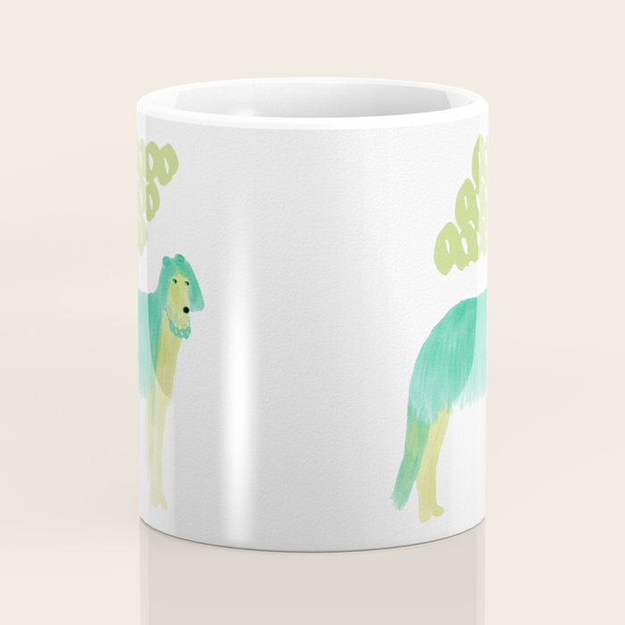Stylish Dog - Green Coffee Mug Gallery Image 4