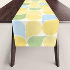 Playful Pastel Geometric Raindrop Pattern Table Runner Gallery Image 1