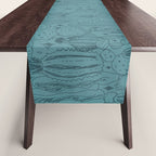 Cactus Scene in Blue Table Runner Gallery Image 1