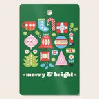 Merry & Bright Christmas | Green Cutting Board Gallery Image 1