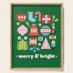Merry & Bright Christmas | Green Serving Tray Gallery Image 1