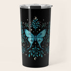 Mystical Luna Moth - Turquoise Travel Mug Gallery Image 1
