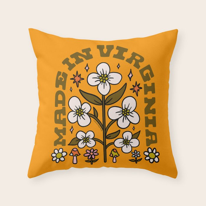 Made In Virginia Throw Pillow Gallery Image 1