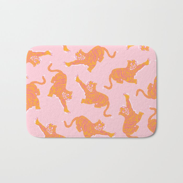 Year of the Tiger - Pink/Orange Bath Mat Gallery Image 1