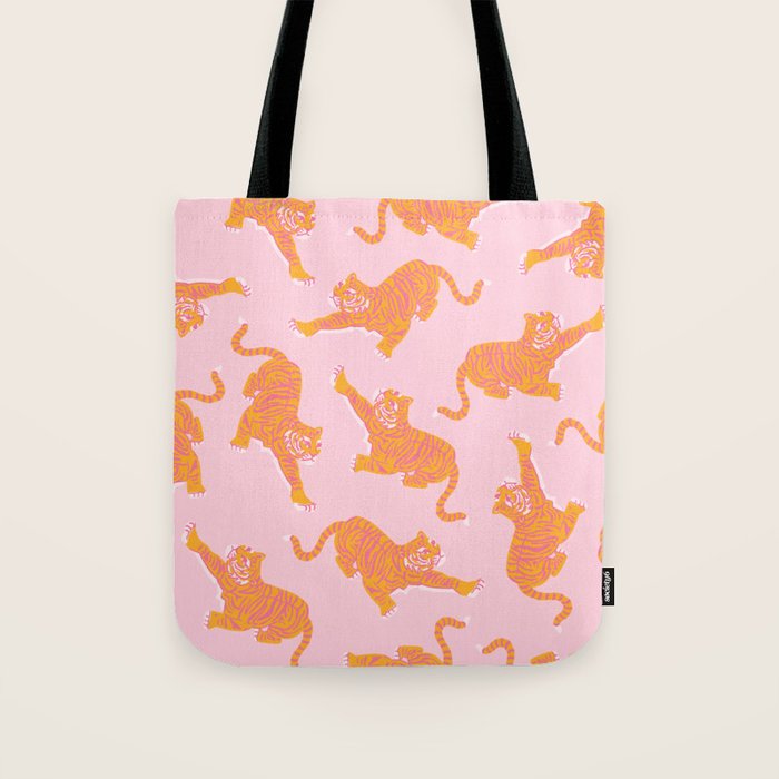 Year of the Tiger - Pink/Orange Tote Bag Gallery Image 1