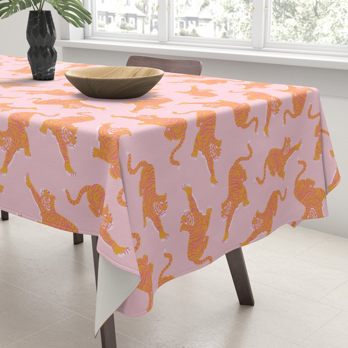 Year of the Tiger - Pink/Orange Tablecloth Gallery Image 3
