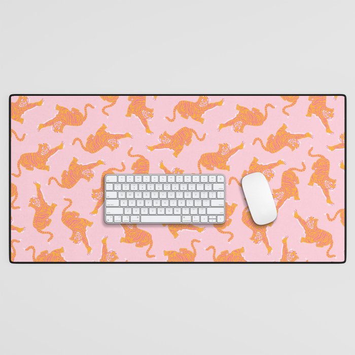Year of the Tiger - Pink/Orange Desk Mat Gallery Image 1
