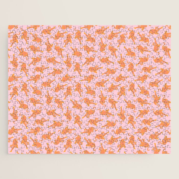 Year of the Tiger - Pink/Orange Jigsaw Puzzle Gallery Image 1