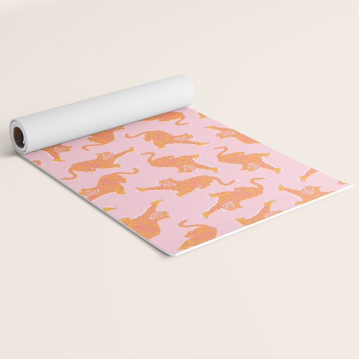 Year of the Tiger - Pink/Orange Yoga Mat Gallery Image 2