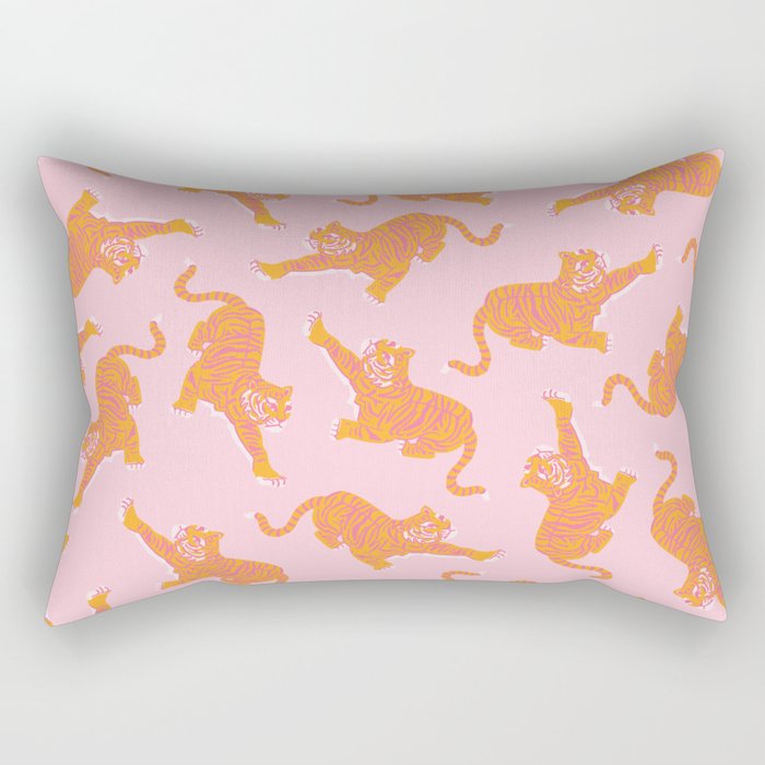Year of the Tiger - Pink/Orange Rectangular Pillow Gallery Image 1