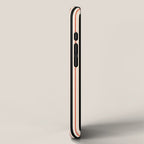 Minimal Retro Modern Stripe Pattern in Black, Orange, and Almond Cream iPhone Case Gallery Image 2