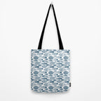 Blue Fish White Tote Bag Gallery Image 2