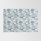 Blue Fish White Rug Gallery Image 2