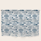 Blue Fish White Wall Hanging Gallery Image 1